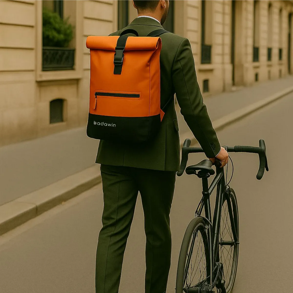 Waterproof Bike backpack - Orange