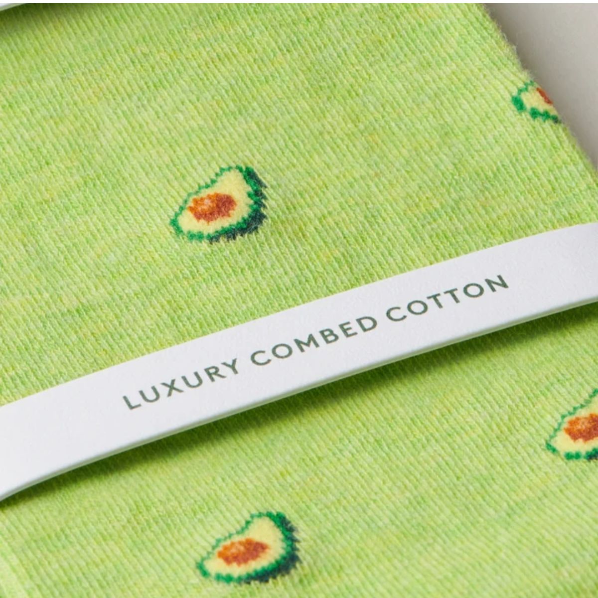 Brunch-inspired socks featuring avocado, coffee and bacon and eggs